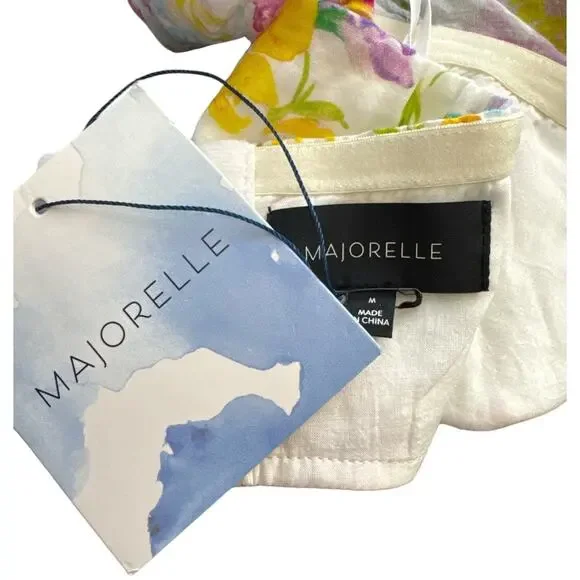 Reformation Marjorelle Marcelle Crop Top Watercolor Print M - Picture 6 of 13